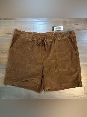 Alpine Design Men's hike Corduroy Drawstring Shorts in Brown